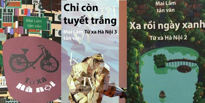 Ba trong số 5 cuốn sách đã xuất bản của Mai Lâm.