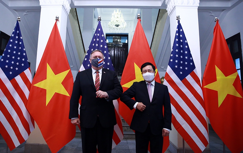 Phó Thủ tướng, Bộ trưởng Ngoại giao Phạm Bình Minh và Ngoại trưởng Hoa Kỳ Michael Pompeo.