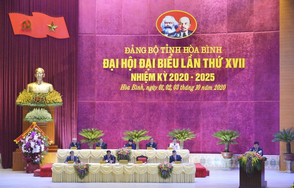 Đại hội Đảng bộ tỉnh Hòa Bình lần thứ XVII, nhiệm kỳ 2020 - 2025