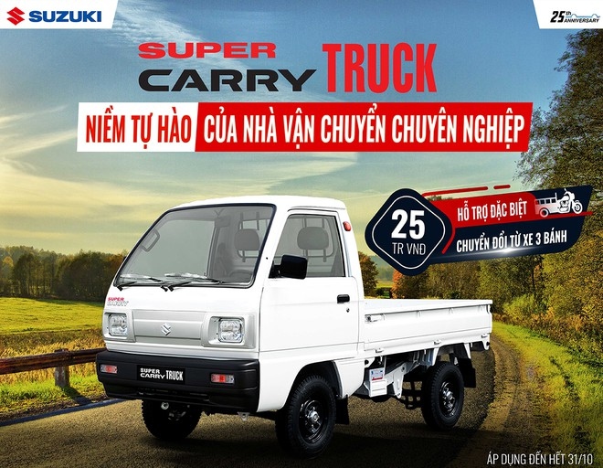 Ưu đãi hấp dẫn trong tháng 10 dành cho dòng xe tải nhẹ Super Carry Truck.