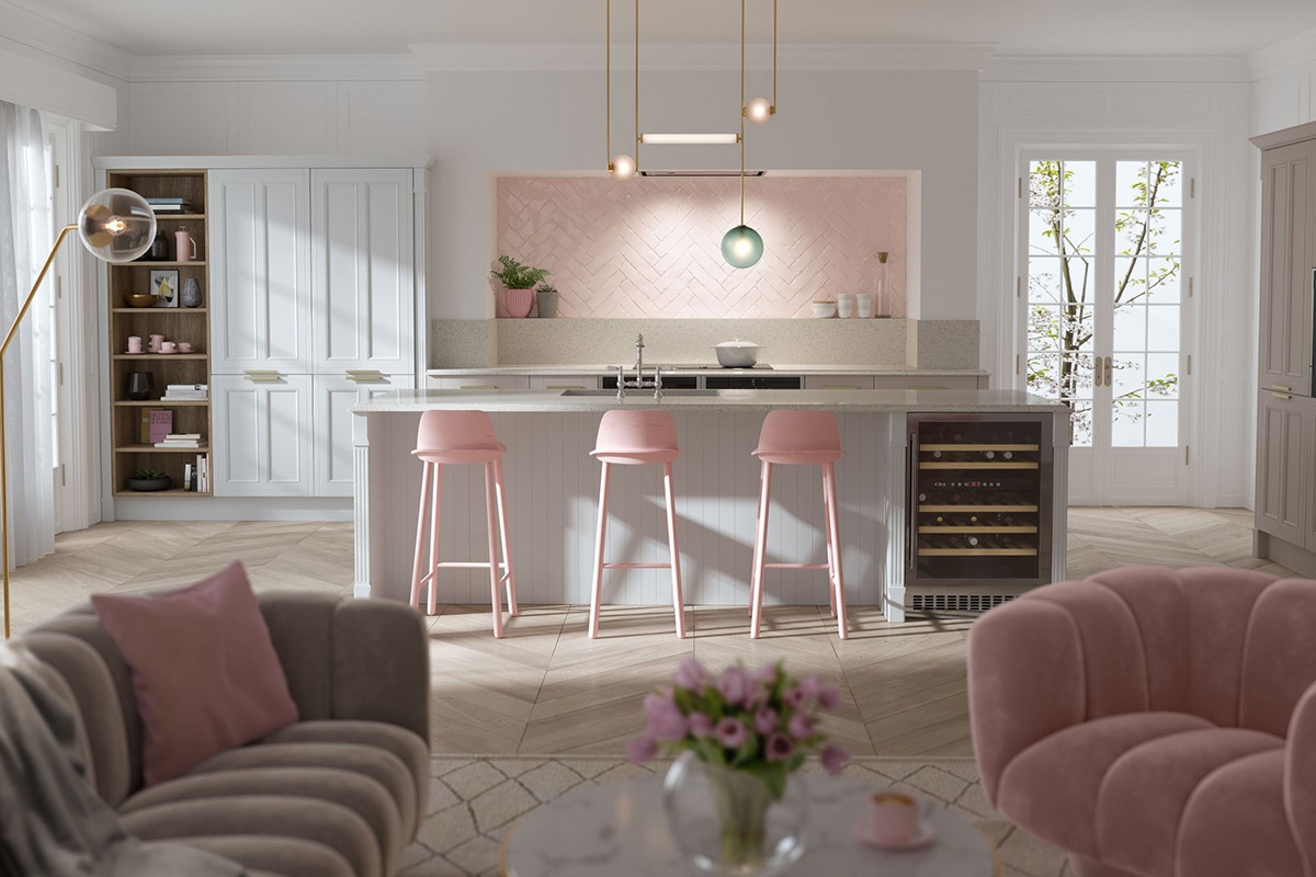 Sử dụng màu hồng một cách hài hòa trong các vật dụng, nội thất cũng là một ý tưởng không tồi./.