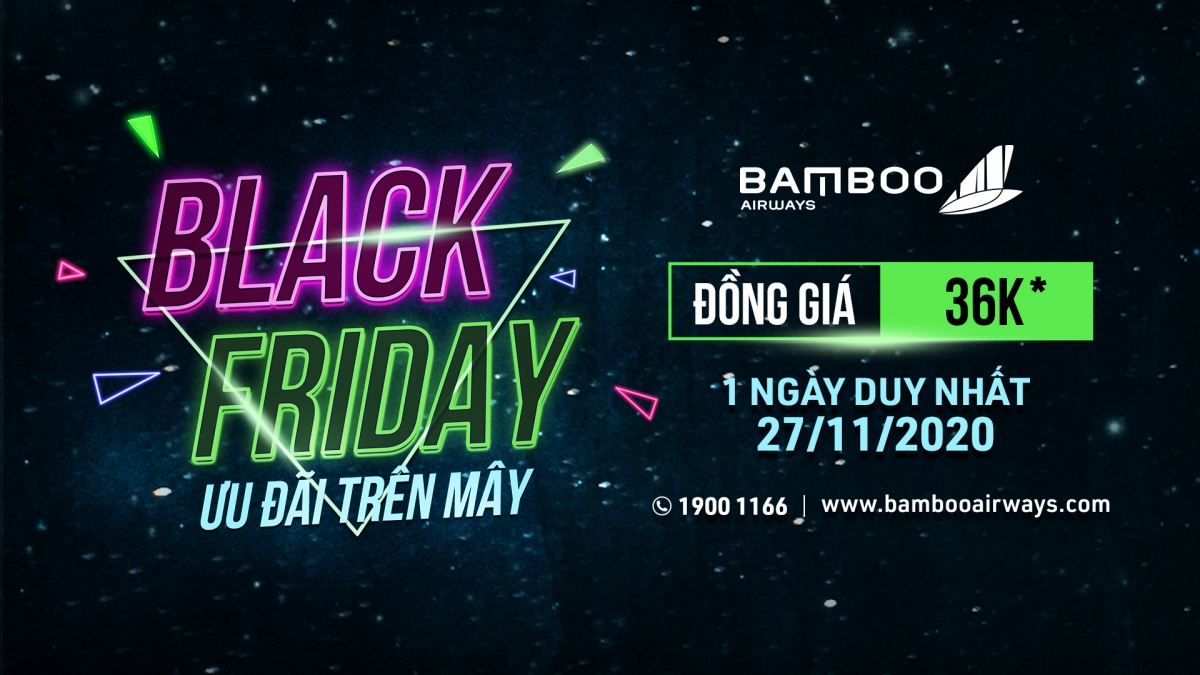 Bamboo Airways tung hàng ngàn vé giá 36.000 đồng ngày Black Friday