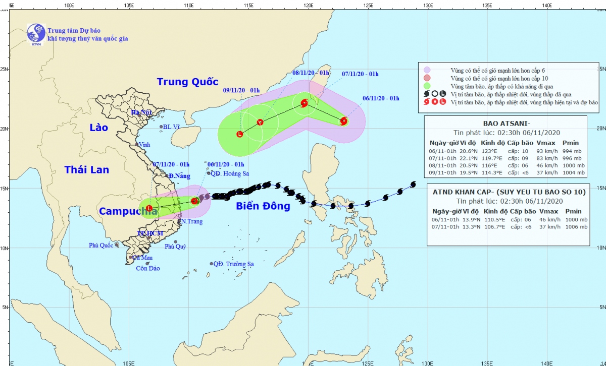 Bão số 10 vừa suy yếu thành áp thấp, bão Tia chớp lại tiến vào Biển Đông