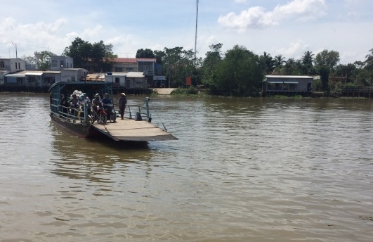 Bến đò Mỹ Lương- nơi các thanh niên bị nhóm đối tượng rượt đánh nhảy xuống sông dẫn đến 2 người tử vong