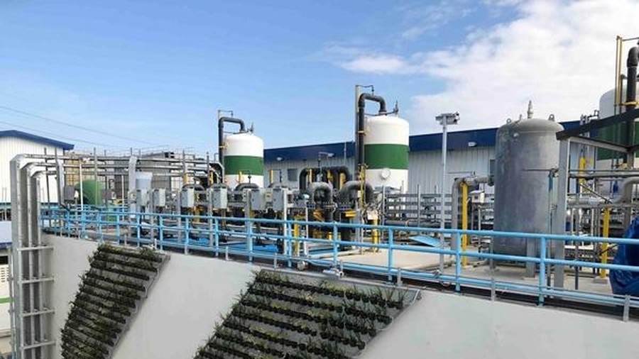 A water treatment facility is built and operated by ACCIONA