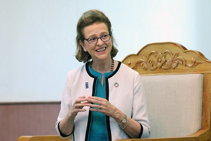 Bà Caitlin Wiesen - Trưởng Đại diện thường trú Chương trình Phát triển Liên Hợp Quốc tại Việt Nam (UNDP Việt Nam).
