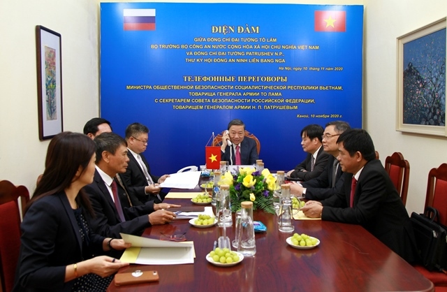 Bộ trưởng Tô Lâm điện đàm với Thư ký Hội đồng An ninh Liên bang Nga