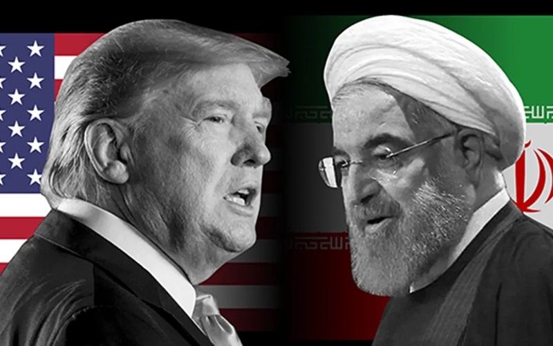 Tổng thống Mỹ Trump (trái) và Tổng thống Iran Rouhani. Đồ họa: USA Today.