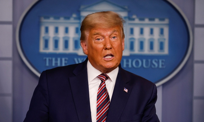 Tổng thống Trump phát biểu tại Nhà Trắng tối 5/11. Ảnh: Reuters