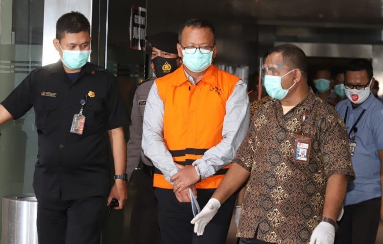 Bộ trưởng Biển và Nghề cá Indonesia Edhy Prabowo bị bắt do nghi án tham nhũng. (Ảnh: Jawapos)