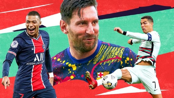 Top 10 tiền đạo hay nhất thế giới 2020: Messi xếp số 1, Ronaldo hạng 3