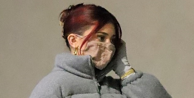 Kylie Jenner mặc đồ ấm áp đi mua sắm lúc tối muộn