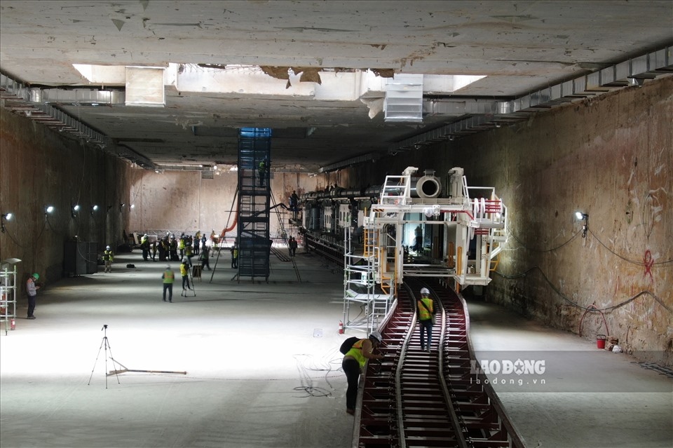 Đảm bảo an toàn công trình trên mặt đất khi robot đào hầm tuyến đường sắt Nhổn-ga Hà Nội