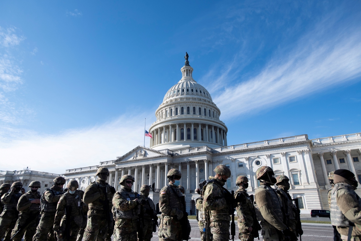 Hàng trăm lính Vệ binh Quốc gia bảo vệ lễ nhậm chức của ông Biden mắc Covid-19