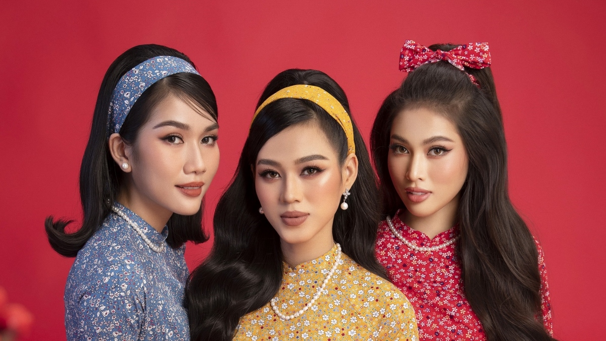 Top 3 Hoa hậu Việt Nam 2020 hóa giai nhân xưa trong bộ ảnh Tết