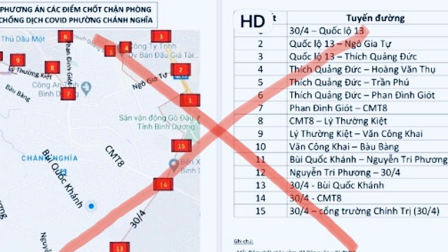 Thông tin cách ly thêm một số phường ở Thủ Dầu Một (Bình Dương) là giả