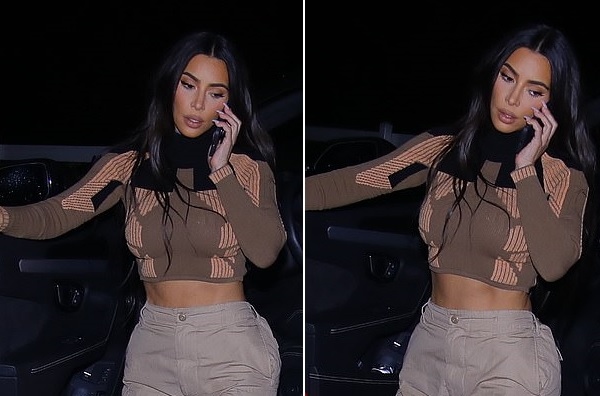 Kim Kardashian diện đồ gợi cảm khoe eo thon ra phố