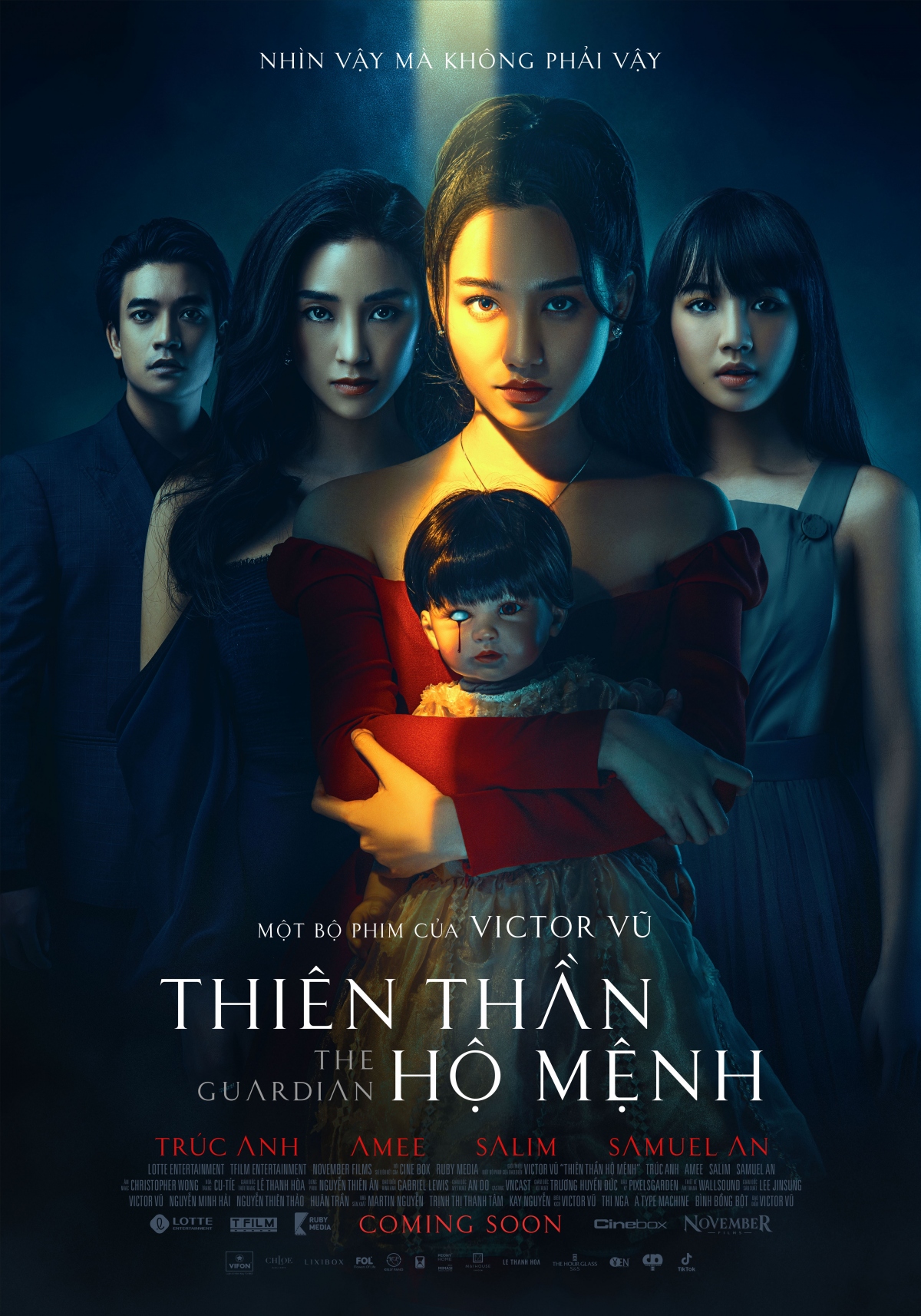 "Thiên thần hộ mệnh" tung poster với ánh nhìn ám ảnh của Trúc Anh, Salim, Amee