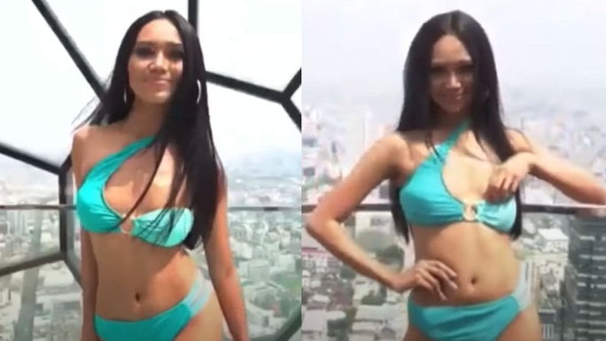 Người đẹp Myanmar lộ ngực khi trình diễn bikini tại Hoa hậu Hòa bình quốc tế 2020