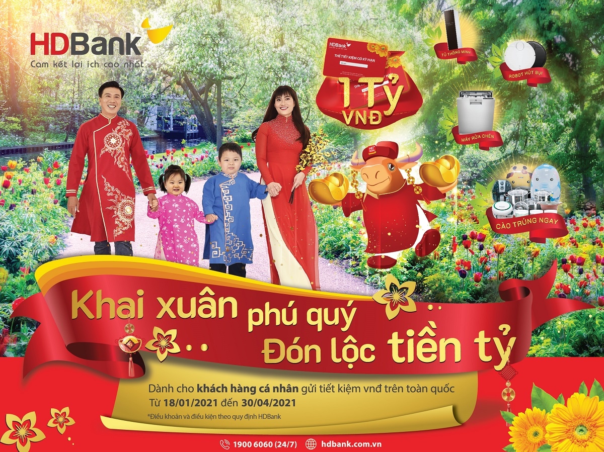 Gửi 10 triệu, đón lộc tiền tỷ từ HDBank