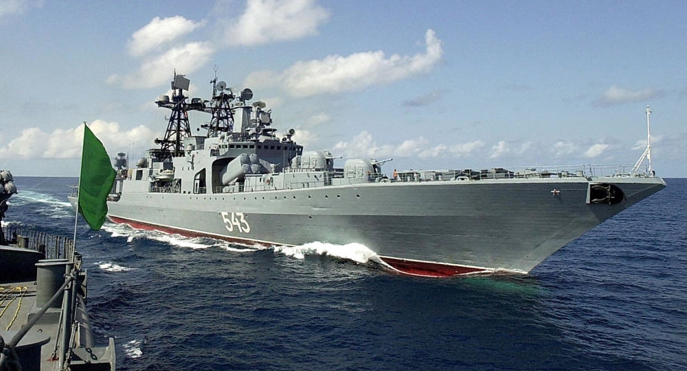 Khinh hạm Shaposhnikov của Nga phóng tên lửa hành trình Kalibr trên Biển Nhật Bản