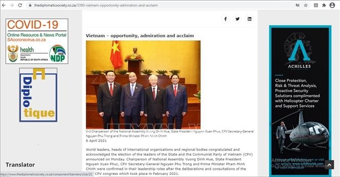 Báo chí nước ngoài đánh giá cao bộ máy lãnh đạo mới của Việt Nam