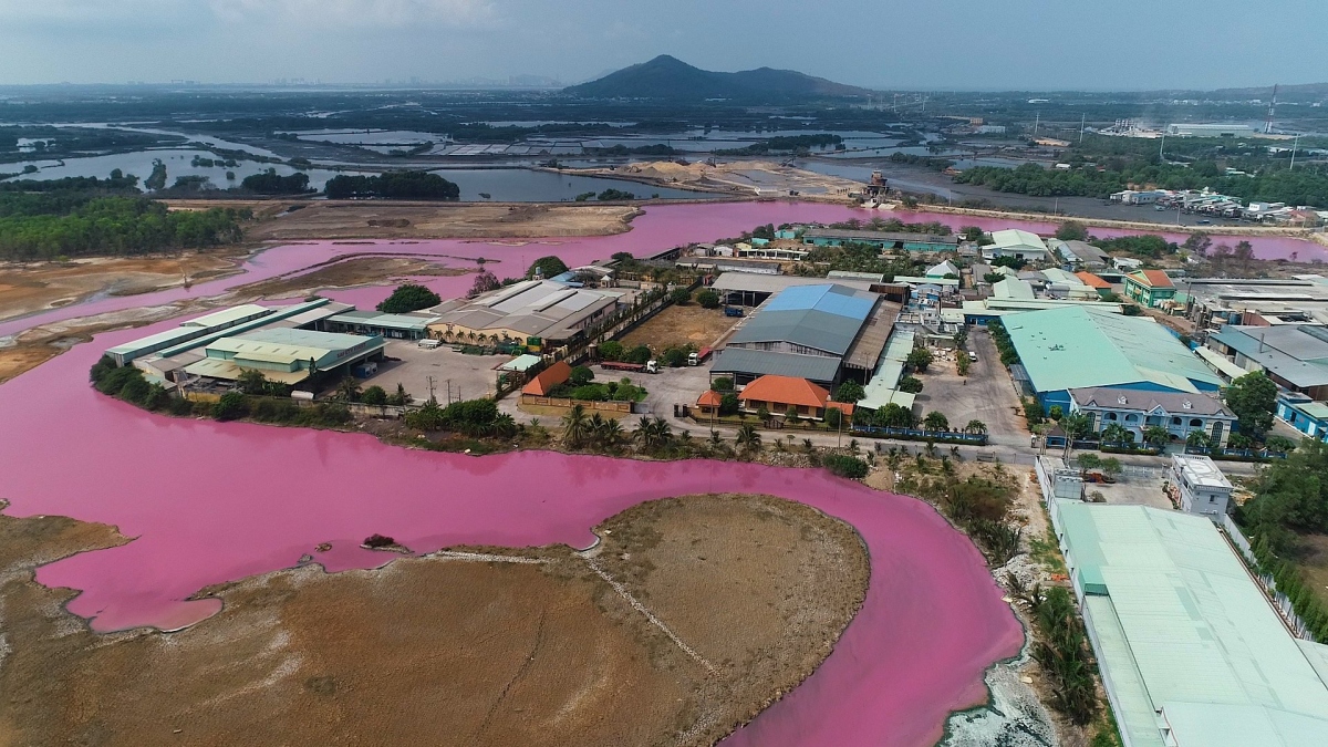 Doanh nghiệp xả thải làm nước chuyển màu hồng bị phạt hơn 370 triệu đồng