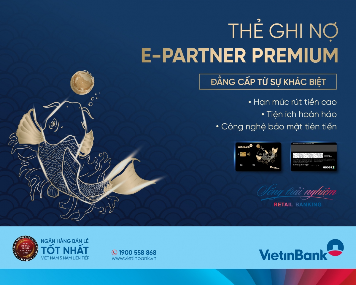 VietinBank phát hành thẻ Ghi nợ Nội địa Chip Contactless E-Partner Premium