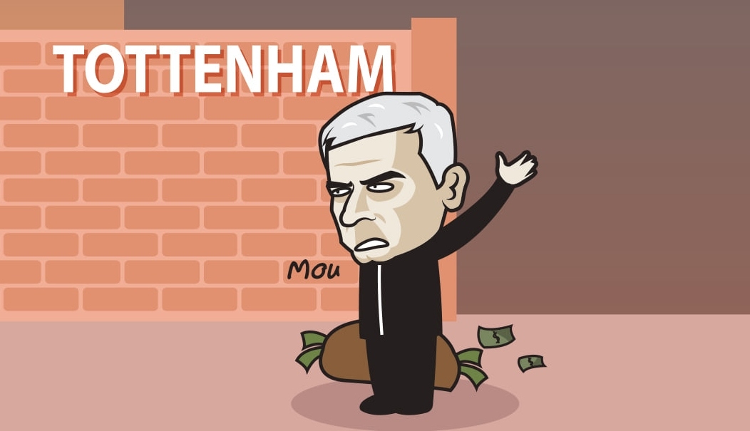 Biếm họa 24h: Mourinho ôm bọc tiền rời khỏi Tottenham