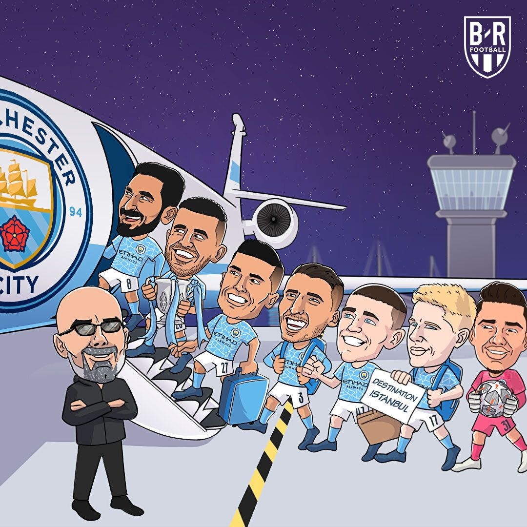 Biếm họa 24h: Man City "nhuộm xanh" Champions League