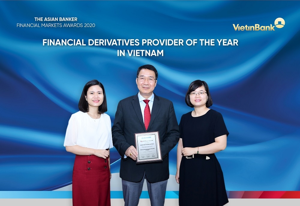 VietinBank là “Ngân hàng cung ứng sản phẩm phái sinh tài chính tốt nhất năm 2020
