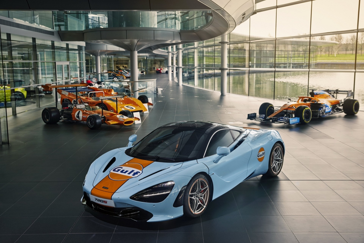 McLaren 720S xuất hiện với màu áo Gulf độc đáo