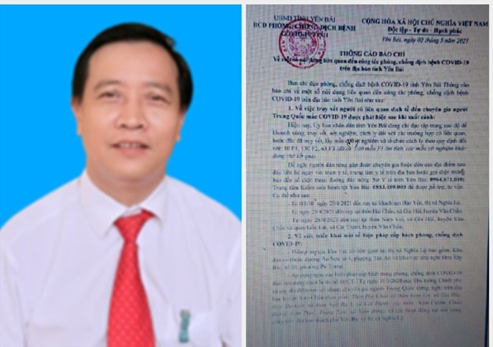 Kỷ luật Giám đốc Trung tâm Y tế thành phố Yên Bái vì vi phạm công tác phòng chống dịch