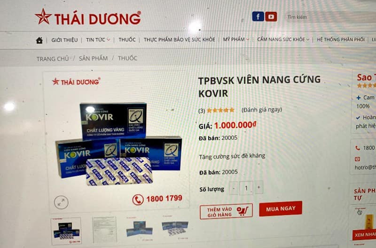 Thuốc Kovir tăng giá chóng mặt sau khi lọt danh sách 12 sản phẩm hỗ trợ điều trị Covid-19