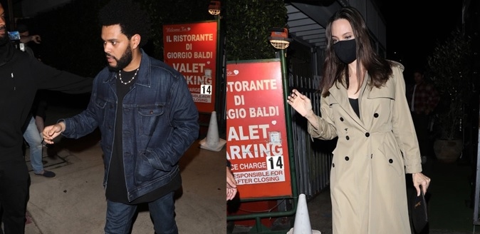 Angelina Jolie đi ăn tối cùng The Weeknd tại nhà hàng
