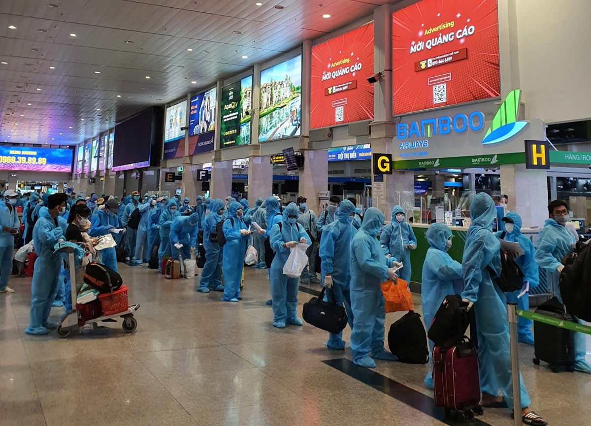 Bình Định đón 196 người từ thành phố Hồ Chí Minh về quê