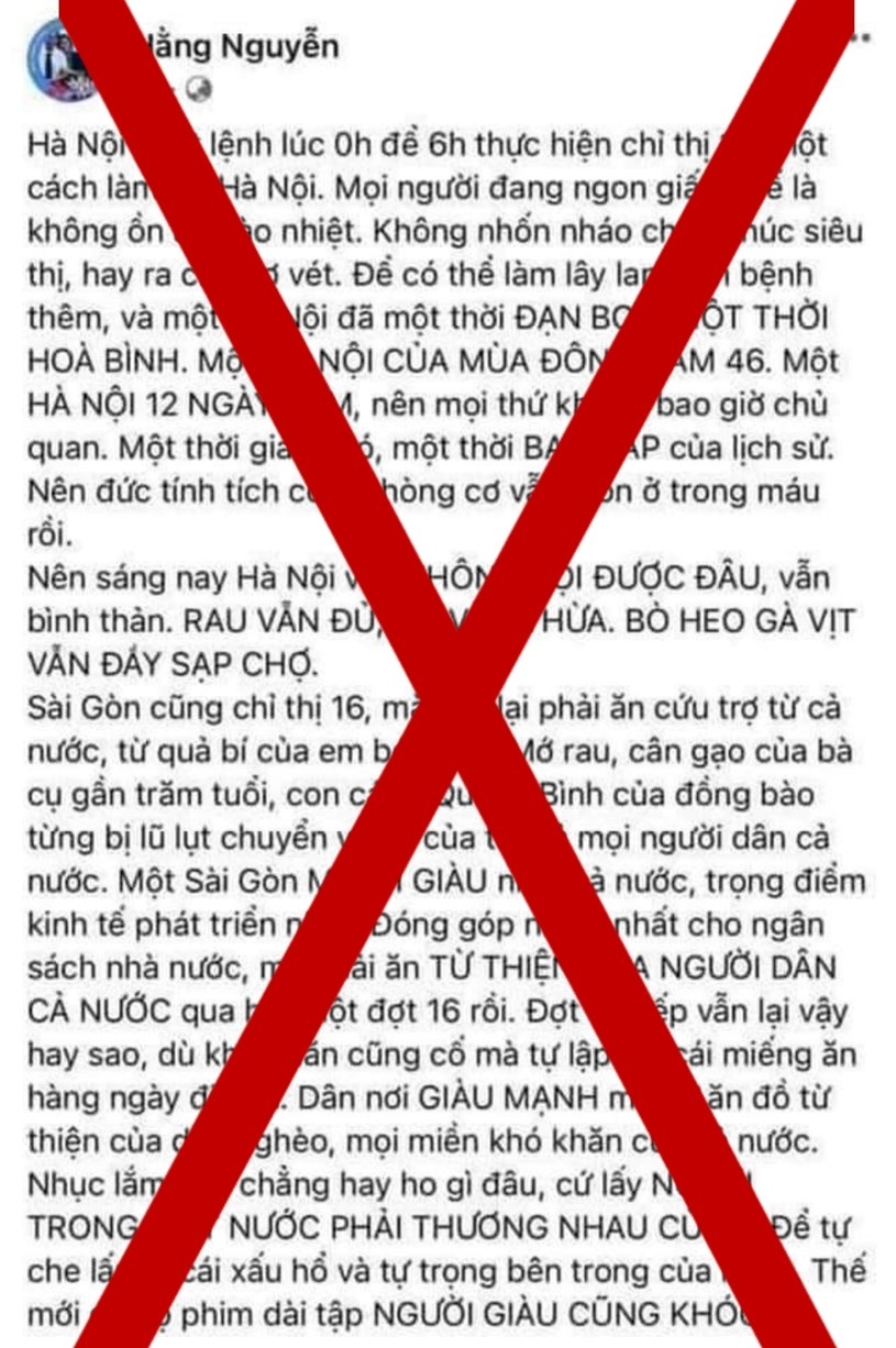 Đăng bài gây phẫn nộ, chủ tài khoản facebook “Hằng Nguyễn” bị mời lên làm việc