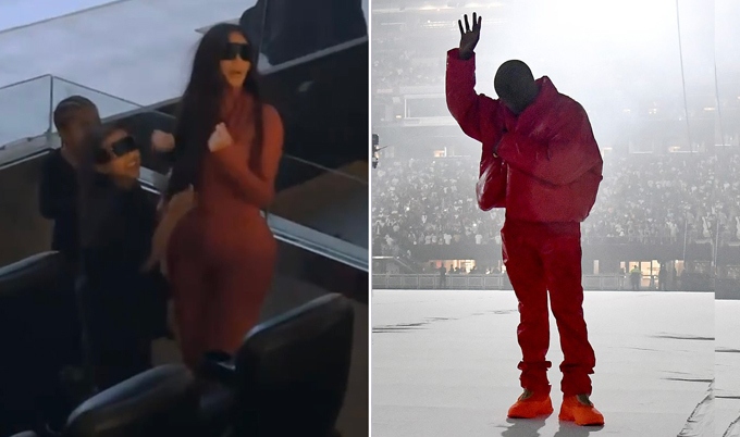 Kim Kardashian đưa các con đến dự đêm nhạc riêng của Kanye West
