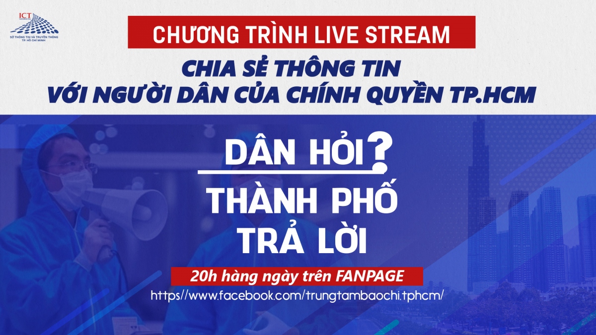 TP.HCM sẽ livestream chương trình “Dân hỏi - Thành phố trả lời” lên facebook