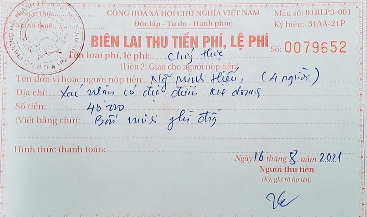 Phường thu phí xác nhận hỗ trợ khó khăn do Covid-19 sai quy định