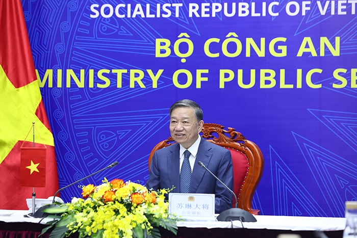 Bộ trưởng Tô Lâm hội đàm với Bí thư Ủy ban Chính pháp Trung Quốc Quách Thành Côn
