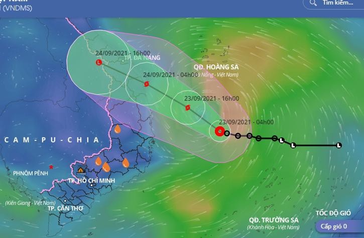 Áp thấp nhiệt đới mạnh lên thành bão số 6 có khả năng ảnh hưởng tới Nam Trung bộ