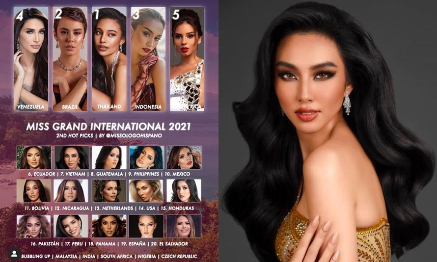 Nguyễn Thúc Thùy Tiên được dự đoán lọt top 7 Miss Grand International 2021