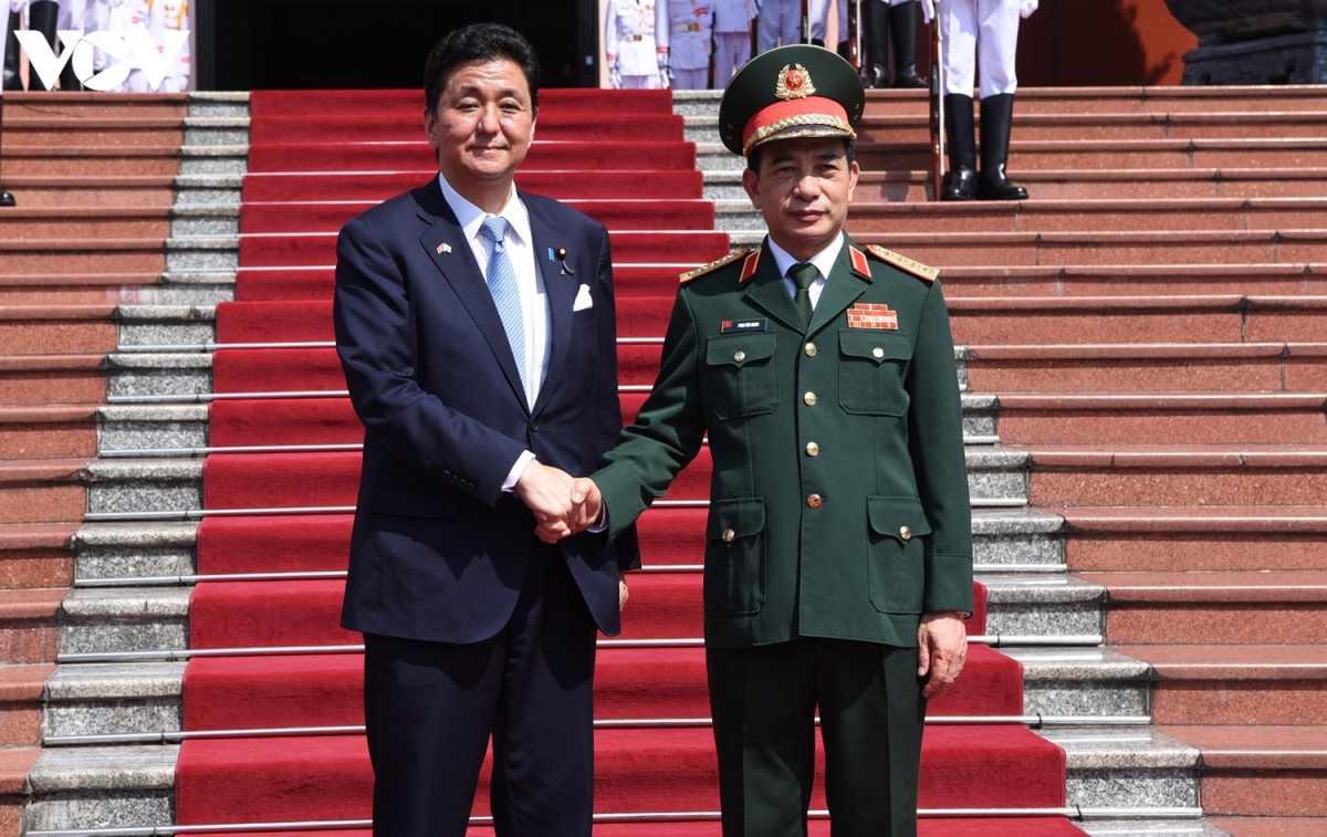 Bộ trưởng Phan Văn Giang chủ trì lễ đón Bộ trưởng Quốc phòng Nhật Bản
