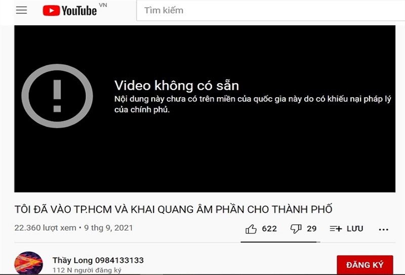 YouTube chặn 13 video của người tự xưng 'giáng trần' trấn yểm COVID-19