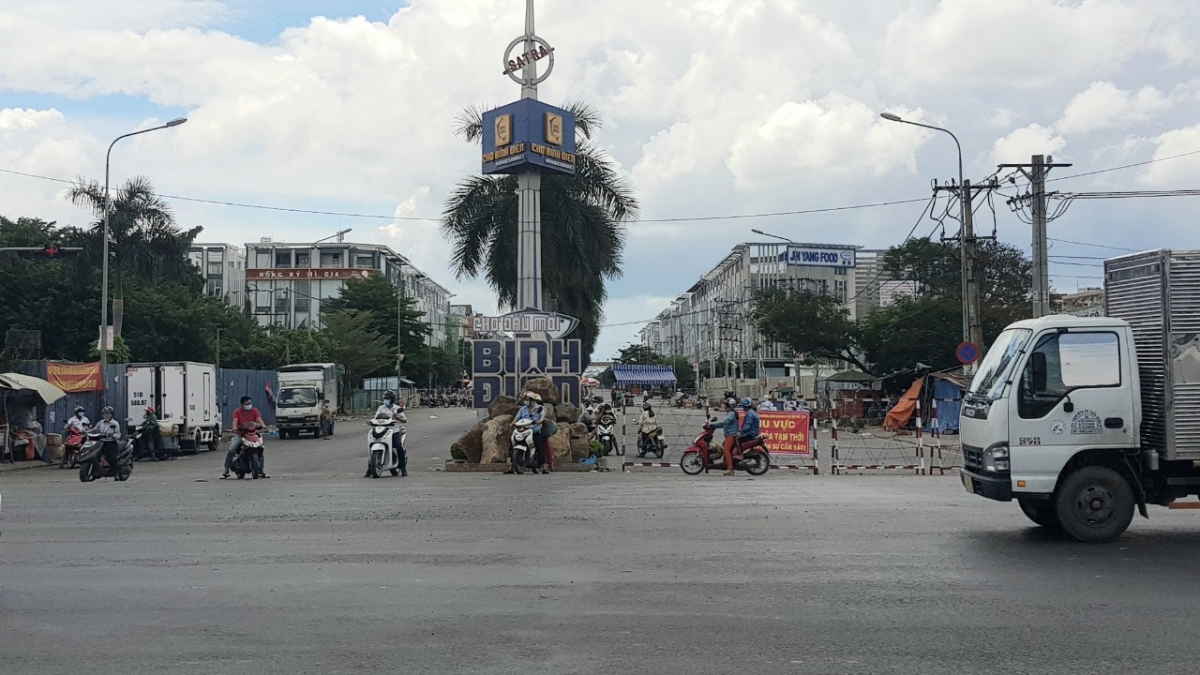 Điểm trung chuyển chợ đầu mối Bình Điền (TP. HCM) sẵn sàng nhận hàng hóa từ ngày 7/9