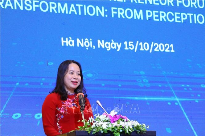 Phó Chủ tịch nước Võ Thị Ánh Xuân dự diễn đàn doanh nhân nữ Việt Nam 2021