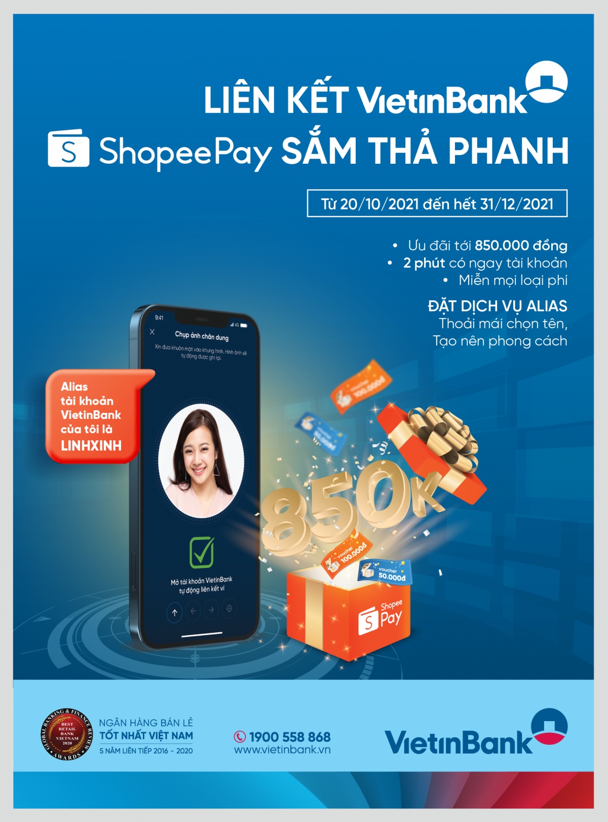 Liên kết VietinBank - Shopee sắm thả phanh