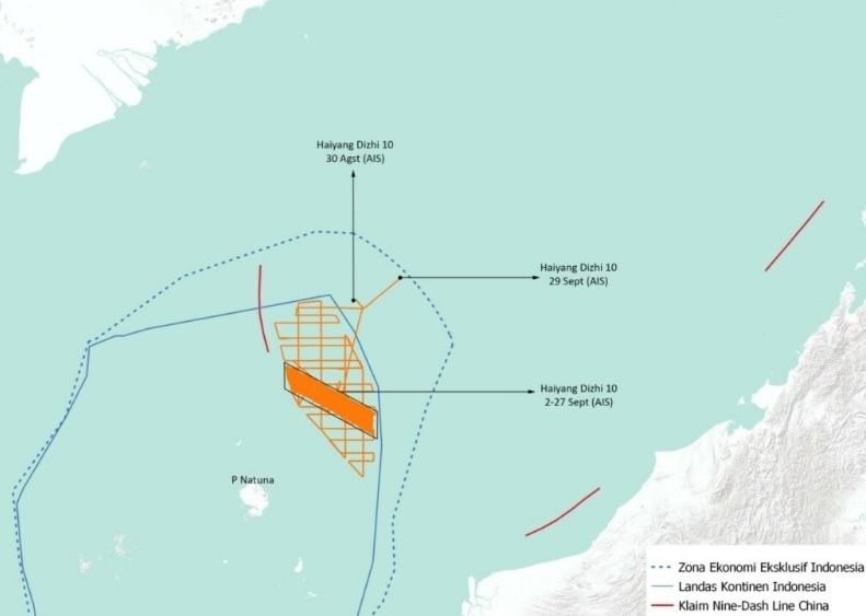 Indonesia phản ứng trước hoạt động đáng ngờ của tàu khảo sát Trung Quốc