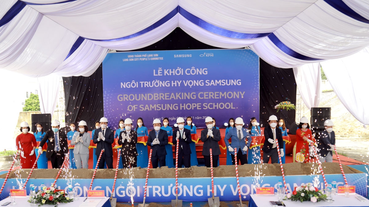 Samsung Việt Nam khởi công “Ngôi trường Hy vọng Samsung” thứ tư tại Lạng Sơn